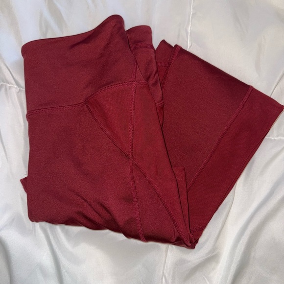 Free People FP Movement Lira Double Lined Mesh Leggings Wine Size Large - Picture 4 of 5